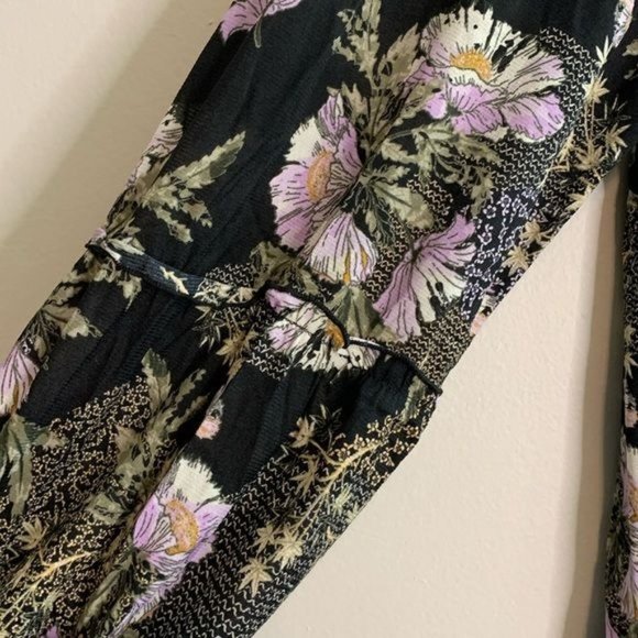 Style & Co - BOHO Tunic Floral Top - Purple Black - 0X - Picture 3 of 9